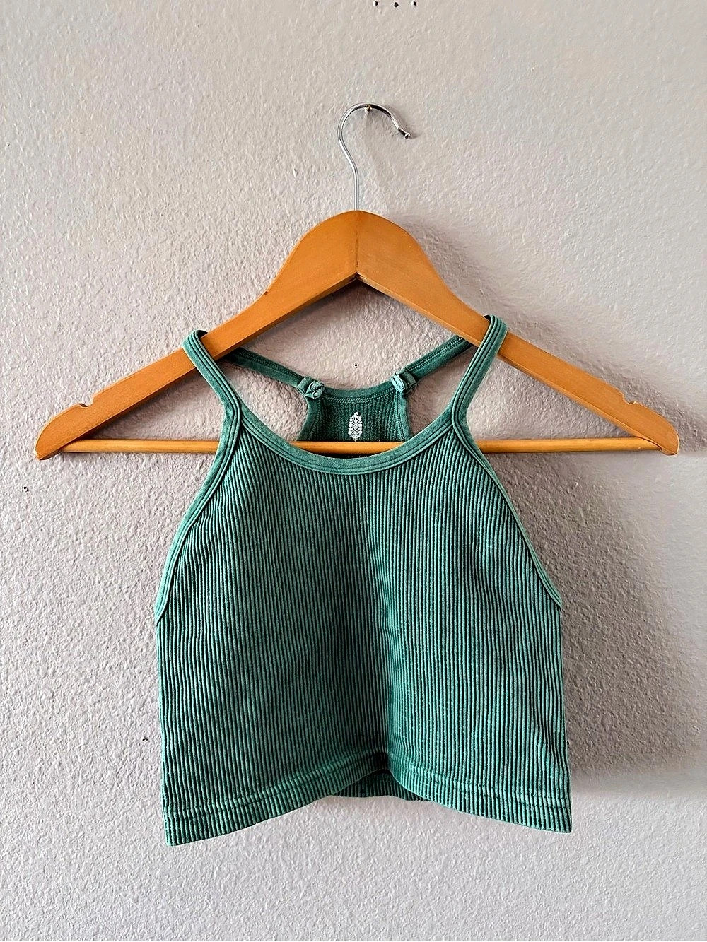 Free People Happiness Runs Crop Tank Green